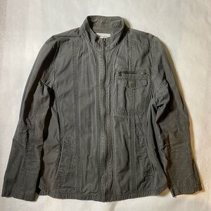 Calvin Klein Men Full Zip Green 100% Cotton Jacket